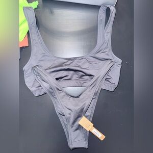 SKIMS Charcoal Scoop Bikini Set